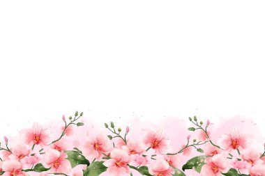 suluboya çiçekler tasarım için çerçeve vektörü.