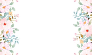 Tasarım için suluboya çiçekler arka plan vektörü