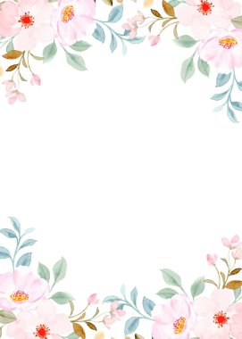 Tasarım için suluboya çiçekler arka plan vektörü