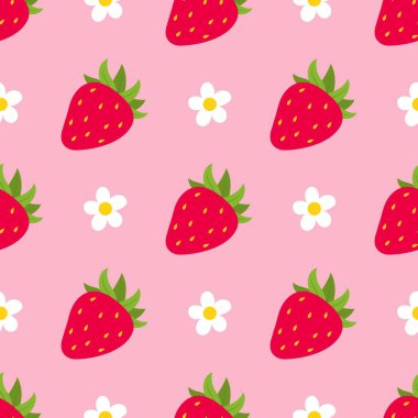 Tasarım için çilek deseni arkaplanı.