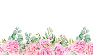 suluboya çiçek çerçevesi, tasarım için arkaplan