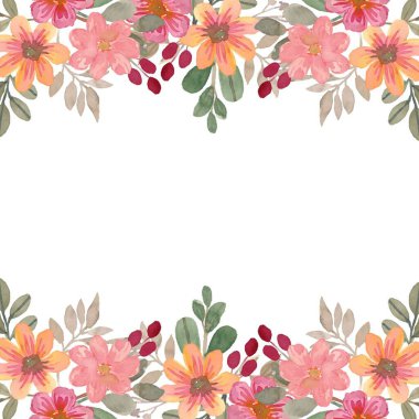 tasarım için suluboya çiçek arkaplanı.