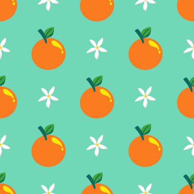 Tatlı turuncu meyve desenli arka plan vektör tasarımı