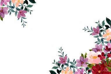 Düğün, doğum günü, kart, arkaplan, davetiye, duvar kağıdı, çıkartma, dekorasyon için suluboya bahar çiçeği.