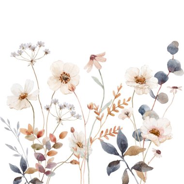 Düğün, doğum günü, kart, arkaplan, davetiye, duvar kağıdı, çıkartma, dekorasyon için suluboya bahar çiçeği.