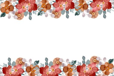 Çiçeksel sınır çerçevesi arka plan şablonu. Vektör tasarımı çizimi. Pankart için, düğün kartı..