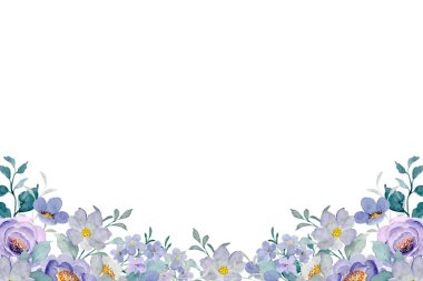 Çiçeksel sınır çerçevesi arka plan şablonu. Vektör tasarımı çizimi. Pankart için, düğün kartı..