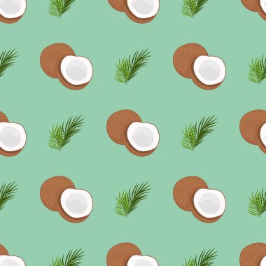 Güzel, pürüzsüz tekrar eden hindistan cevizinden oluşan meyve deseni..