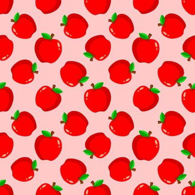 Kırmızı elma deseni. Tekrarlanan arkaplanı özetle.