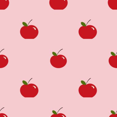 Kırmızı elma deseni. Tekrarlanan arkaplanı özetle.