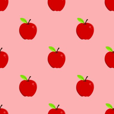 Kırmızı elma deseni. Tekrarlanan arkaplanı özetle.