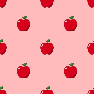 Kırmızı elma deseni. Tekrarlanan arkaplanı özetle.