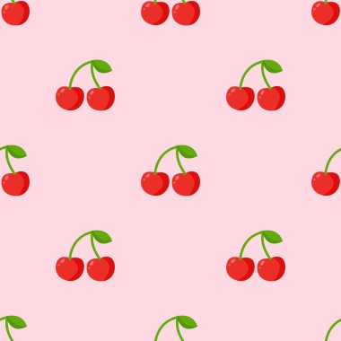 Kırmızı kirazlı arkaplan deseni