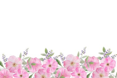 Suluboya vektör arka planda çiçek bahçesi. Çiçekli soyut duvar kağıdı tasarımı