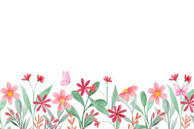  düğün, doğum günü, kart, arkaplan, davetiye, duvar kağıdı, çıkartma, dekorasyon için çiçek suluboya çerçevesi.