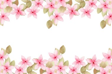  düğün, doğum günü, kart, arkaplan, davetiye, duvar kağıdı, çıkartma, dekorasyon için çiçek suluboya çerçevesi.