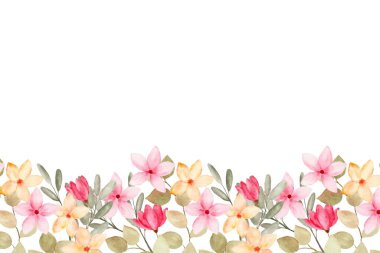  düğün, doğum günü, kart, arkaplan, davetiye, duvar kağıdı, çıkartma, dekorasyon için çiçek suluboya çerçevesi.