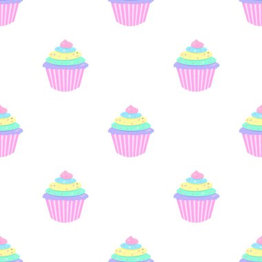 Sorunsuz vektör desen kekler