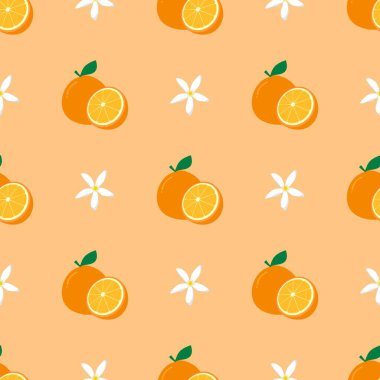 Portakal meyveli kusursuz desen