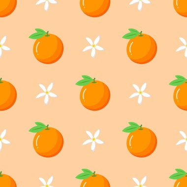 Portakal meyveli kusursuz desen