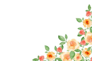 Tasarım için suluboya çiçekler arka plan vektörü.