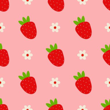 Kusursuz desenli çilek, organik meyve, ambalaj, kumaş, duvar kağıtları, tekstil baskısı.