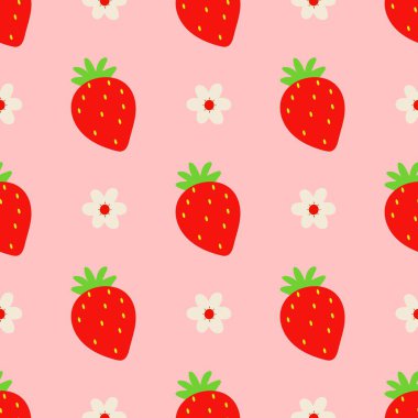 Kusursuz desenli çilek, organik meyve, ambalaj, kumaş, duvar kağıtları, tekstil baskısı.