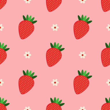 Kusursuz desenli çilek, organik meyve, ambalaj, kumaş, duvar kağıtları, tekstil baskısı.