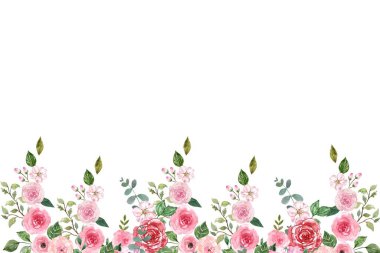 Tasarım için suluboya çiçekler arka plan vektörü.