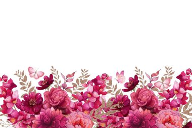 Pastel renkler için suluboya çiçek arka planı. Çiçek sınır çerçevesi şablonu.