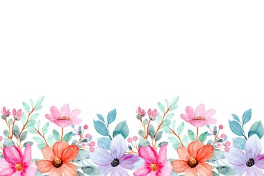 Tasarım için suluboya çiçekler arka plan vektörü.