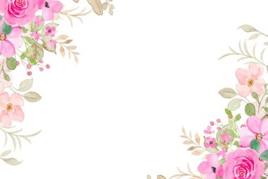 Tasarım için suluboya çiçekler arka plan vektörü.