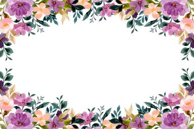 Tasarım için suluboya çiçekler arka plan vektörü.