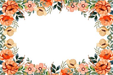 Tasarım için suluboya çiçekler arka plan vektörü.