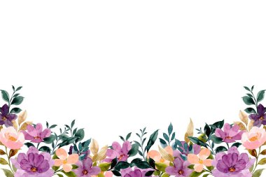 Tasarım için suluboya çiçekler arka plan vektörü.