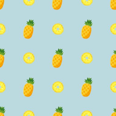 Ananassız desen, tropik olgun meyve.