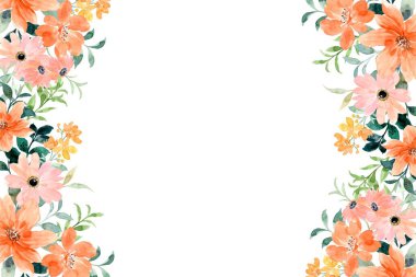 Düğün, doğum günü, kart, arkaplan, davetiye, duvar kağıdı, çıkartma, dekorasyon için suluboya çerçeve.