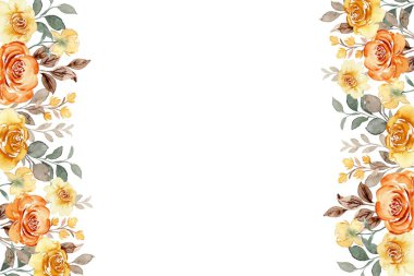 düğün, doğum günü, kart, arkaplan, davetiye, duvar kağıdı, çıkartma, dekorasyon vesaire için suluboya çiçek çerçevesi arka planı.