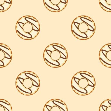  Tatlı desenli donut.