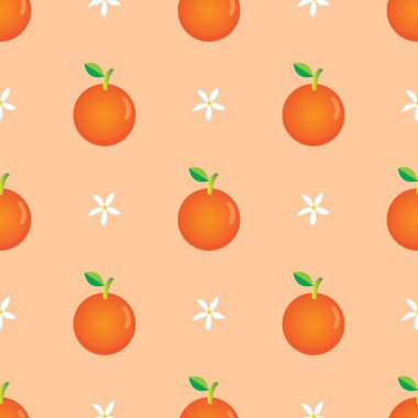 Portakal meyveli kusursuz desen