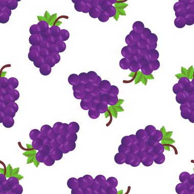 Kusursuz mor üzüm desenli tasarım vektörü