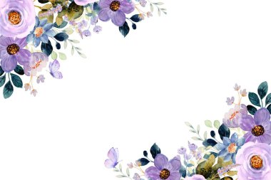 Düğün, doğum günü, kart, arkaplan, davetiye, duvar kağıdı, çıkartma, dekorasyon için suluboya çerçeve.