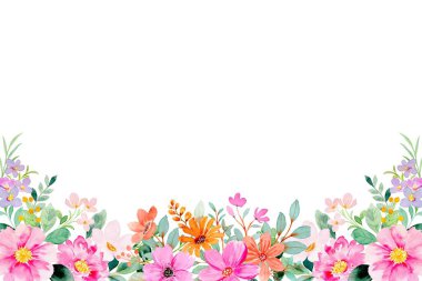 Tasarım için suluboya çiçekler arka plan vektörü.