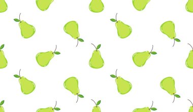 Armutsuz desen. Meyve arkaplanı. Güzel vektör baskısı.