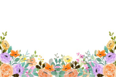 Düğün, doğum günü, kart, arkaplan, davetiye, duvar kağıdı, çıkartma, dekorasyon vesaire için suluboya pembe çiçek çerçevesi.