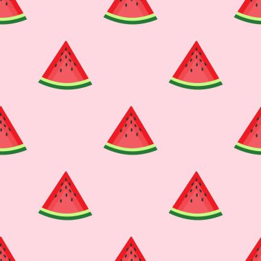 Karpuz deseni. Kusursuz vektör arkaplanı.
