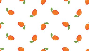 Mango meyveli, pürüzsüz bir şekil. Beyaz arka planda yaz tropikal meyveleri. 