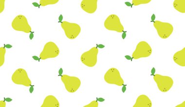 Armutsuz desen. Meyve arkaplanı. Güzel vektör baskısı.