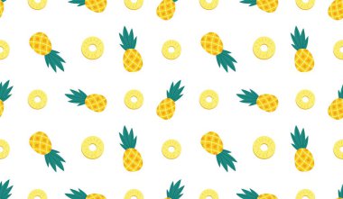 Ananassız desen, tropik olgun meyve.