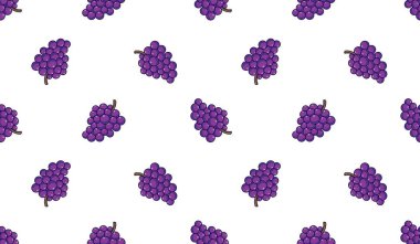 Kusursuz mor üzüm desenli tasarım vektörü.
